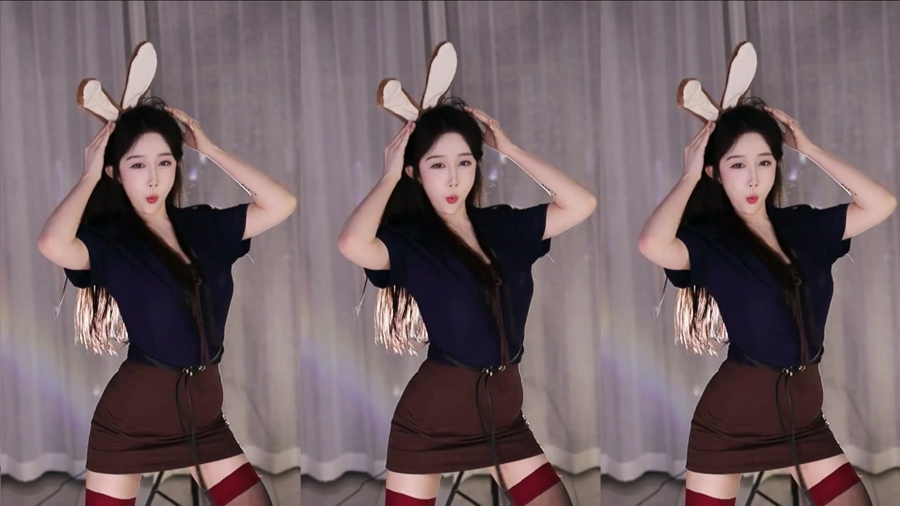 Huya 奶言艾20230803 pretty chinese girl live dance 000006